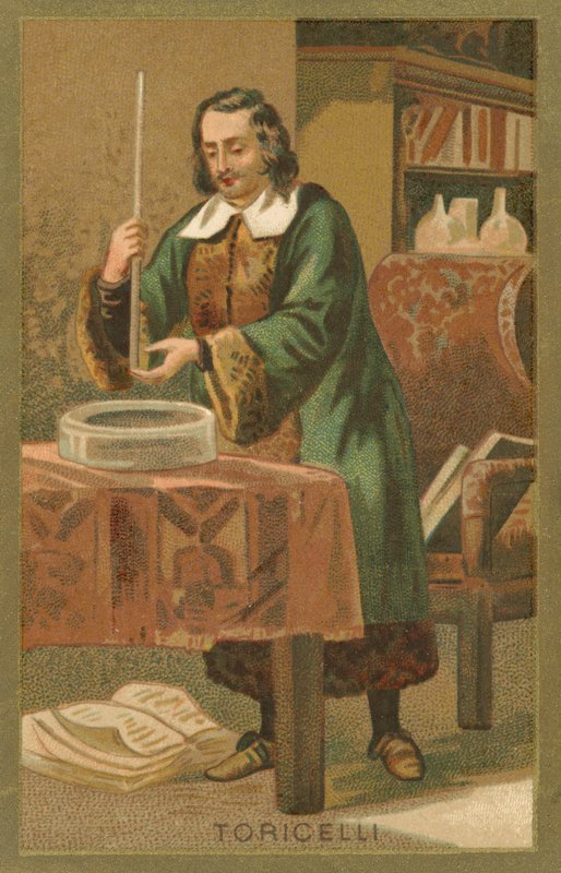 Evangelista Torricelli, włoski fizyk i matematyk autorstwa French School
