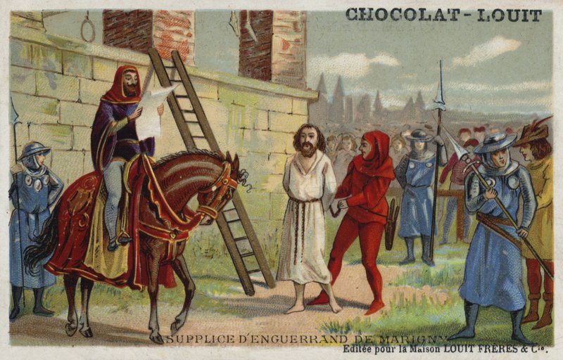 Egzekucja Enguerranda de Marigny, głównego ministra Filipa IV Francji, 1315 autorstwa French School