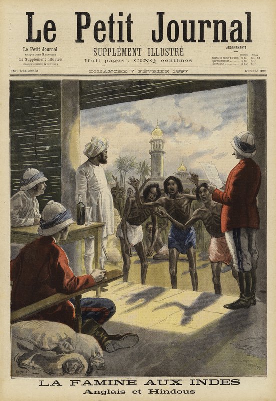 Głód w Indiach, 1897 autorstwa French School
