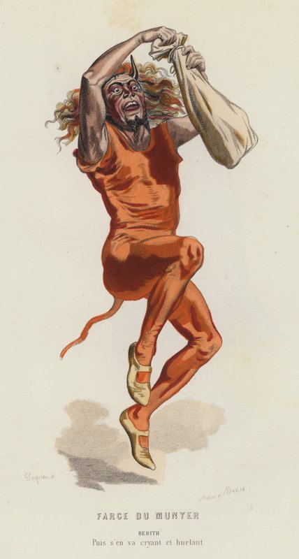 Farce Du Munyer (kolorowy grawerunek) autorstwa French School
