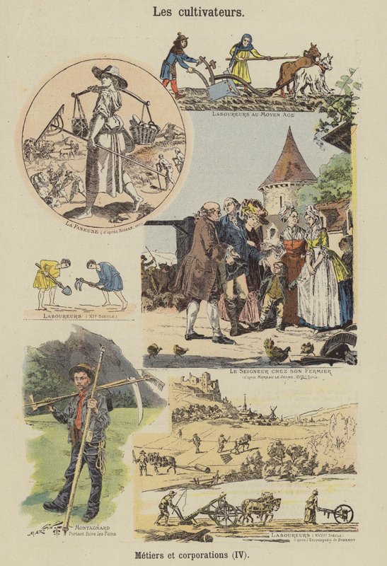 Rolnicy (druk kolorowy) autorstwa French School