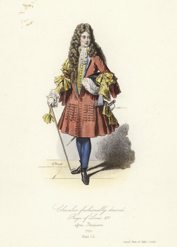 Modnie ubrany rycerz za panowania Ludwika XIV we Francji autorstwa French School