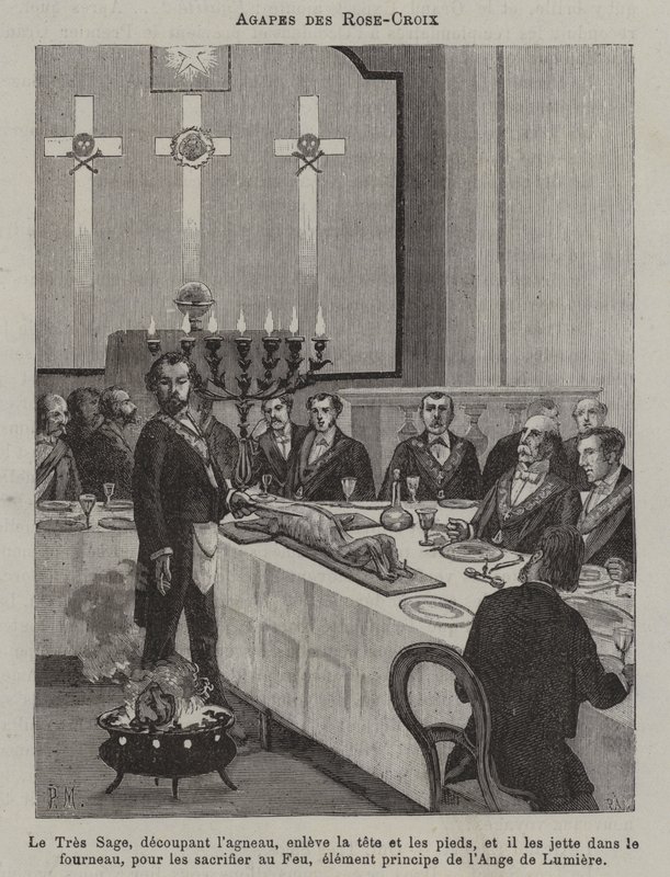 Święto Różanego Krzyża (grafika) autorstwa French School