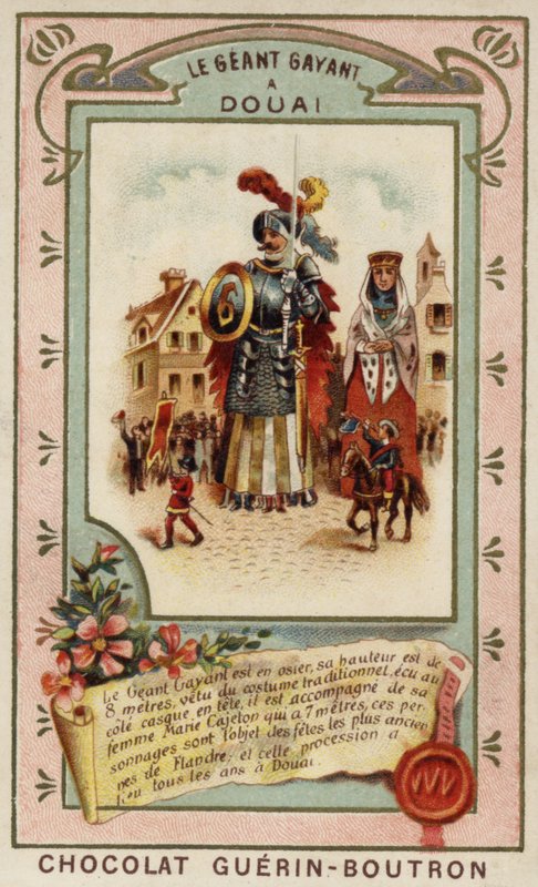 Festiwal giganta Gayanta, Douai, Francja (chromolitho) autorstwa French School