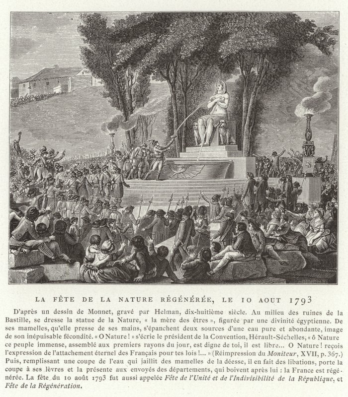 Festiwal Odrodzenia Natury, Paryż, 10 sierpnia 1793 autorstwa French School