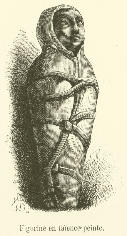 Malowana figurka ceramiczna (grawerunek) autorstwa French School