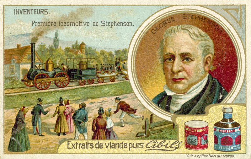 Pierwsza lokomotywa Stephensona autorstwa French School