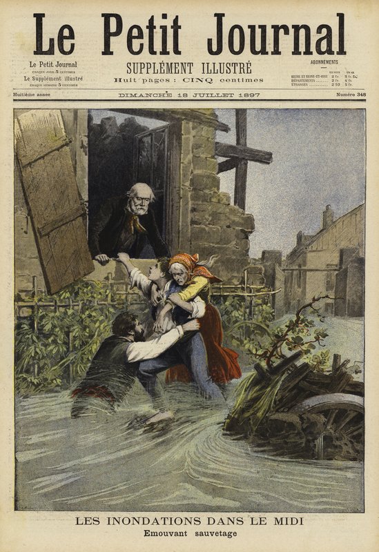 Powodzie w Midi, Francja, 1897 autorstwa French School