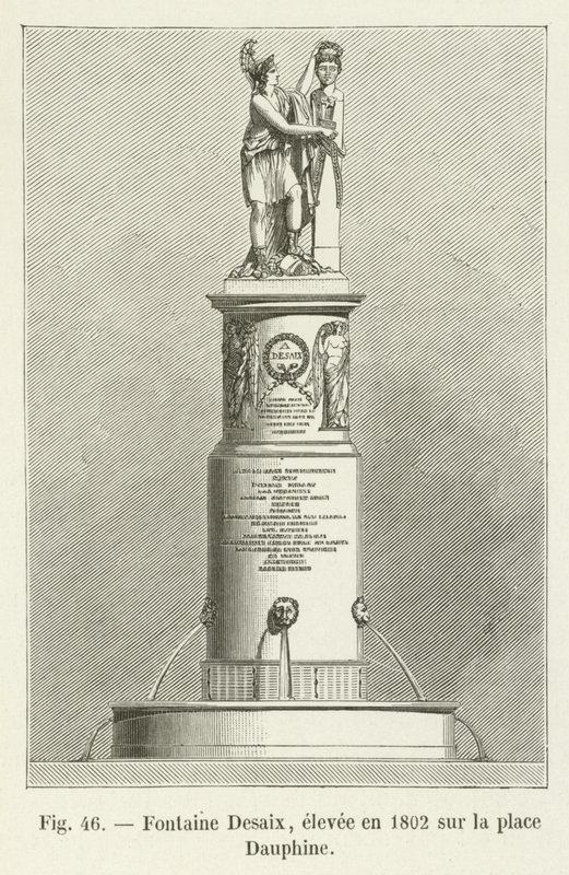 Fontaine Desaix, wzniesiony w 1802 r. na Place Dauphine autorstwa French School