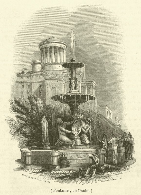 Fontaine, au Prado (grafika) autorstwa French School