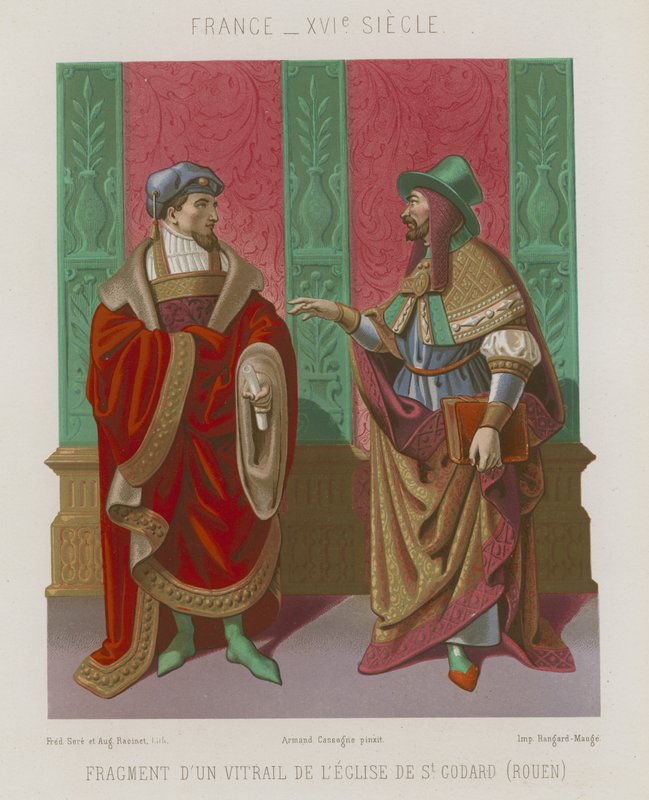 Fragment okna w kościele św Godarda autorstwa French School