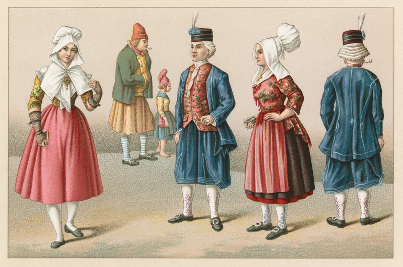 Kostium Francja XIX wiek autorstwa French School