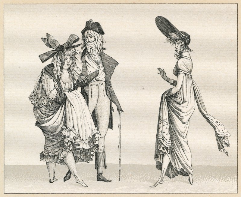 Франц XVIII зууны хувцасны поли autorstwa French School