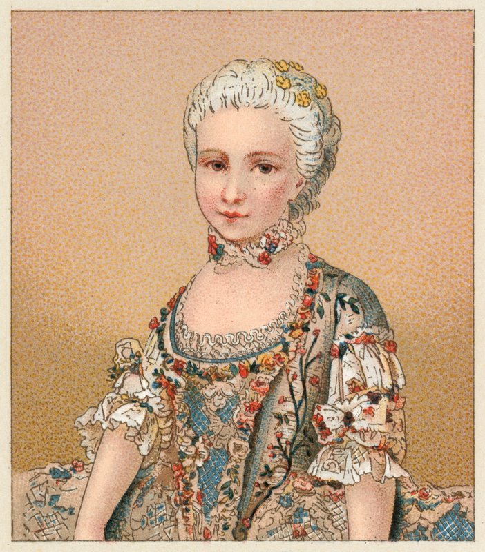 Francja XVIII wiek kostium autorstwa French School
