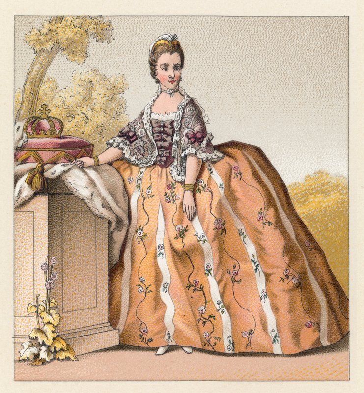 Francja XVIII wiek kostium autorstwa French School