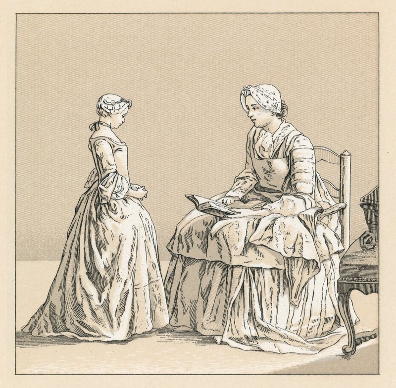 Francja XVIII wiek kostium autorstwa French School