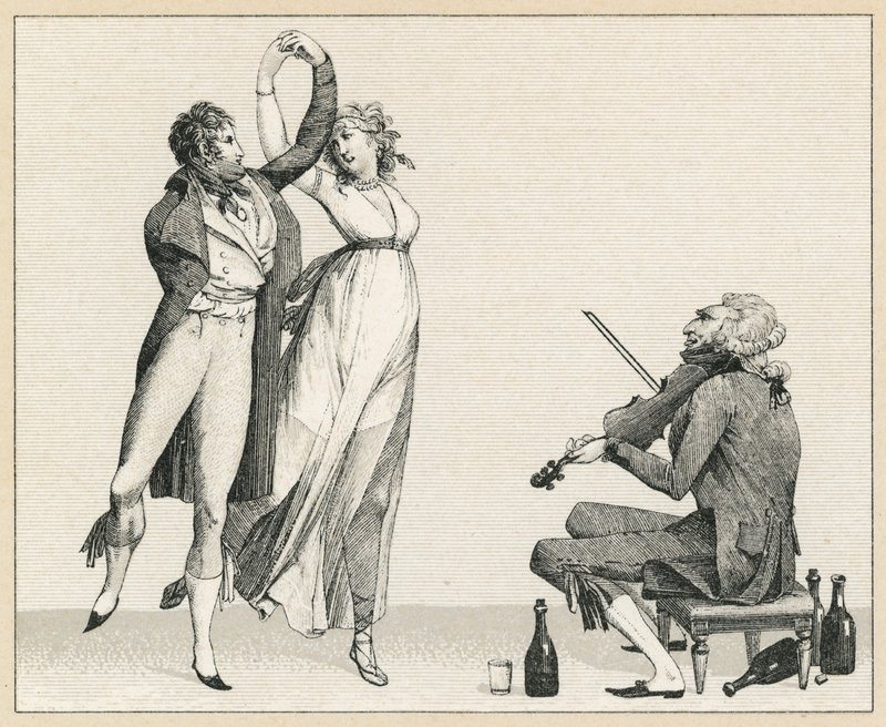 Francja XVIII wiek kostium autorstwa French School