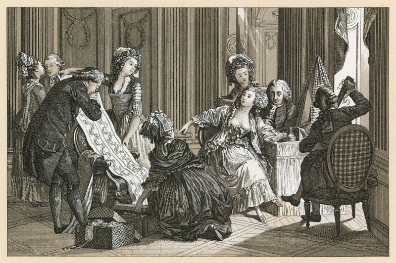 Francja XVIII wiek kostium autorstwa French School