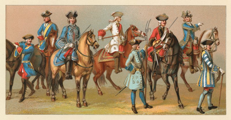 Francja XVIII wiek kostium autorstwa French School