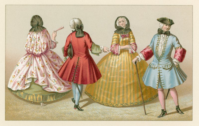 Francja XVIII wiek kostium autorstwa French School