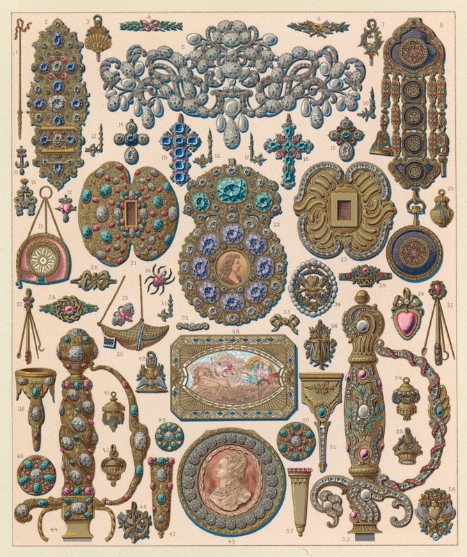 Francja XVIII wiek kostium autorstwa French School