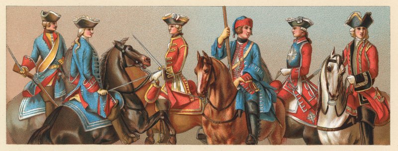 Francja XVIII wiek kostium autorstwa French School