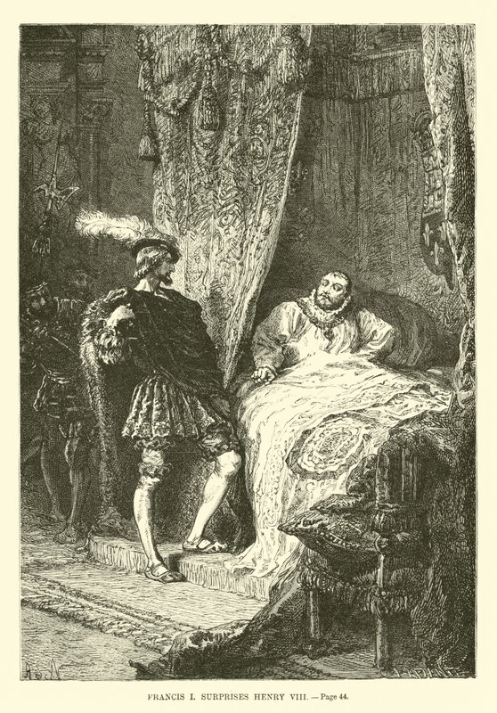 Franciszek I zaskakuje Henryka VIII autorstwa French School