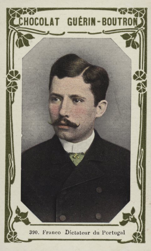 Franco, dyktator Portugalii (kolorowe zdjęcie) autorstwa French School