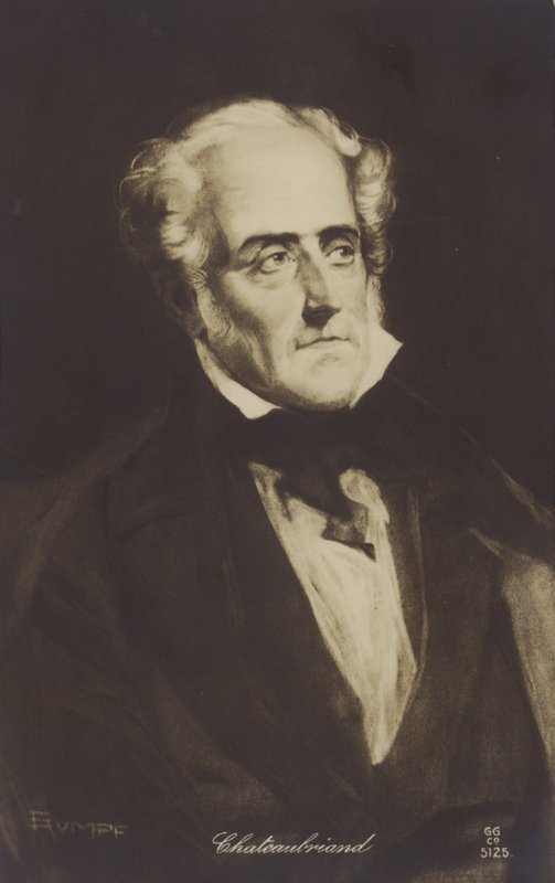 Francois-Rene de Chateaubriand (1768-1848), francuski pisarz, polityk i historyk autorstwa French School