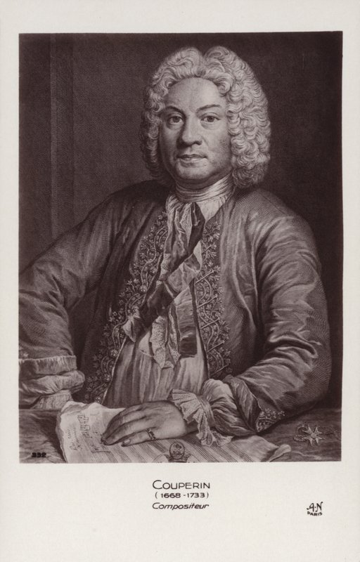 Francois Couperin , francuski kompozytor barokowy, organista i klawesynista (1668-1733) autorstwa French School