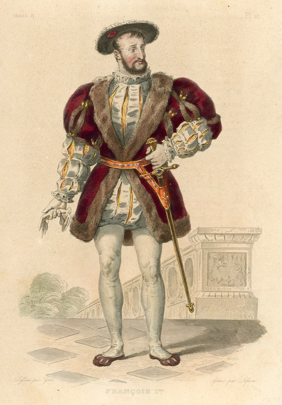 Francois Premier (kolorowy grawerunek) autorstwa French School