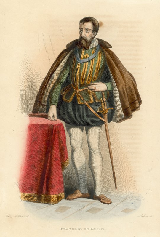 Francois de Guise (kolorowy grawerunek) autorstwa French School