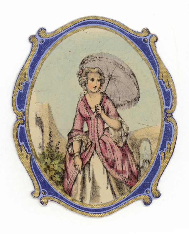 Francuska dama z parasolką autorstwa French School