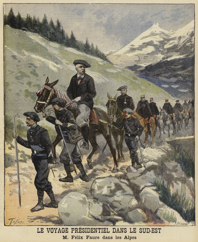 Prezydent Francji Felix Faure w Alpach, 1897 autorstwa French School