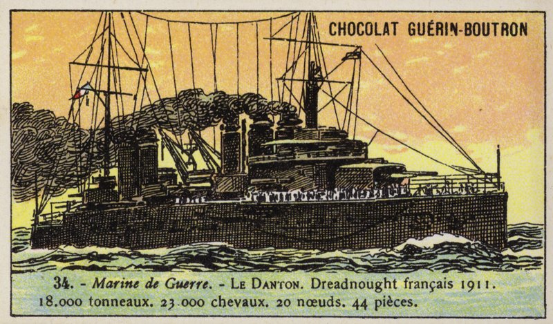 Francuski pancernik Danton autorstwa French School