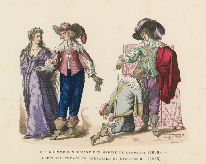Kostium francuski, XVII wiek autorstwa French School