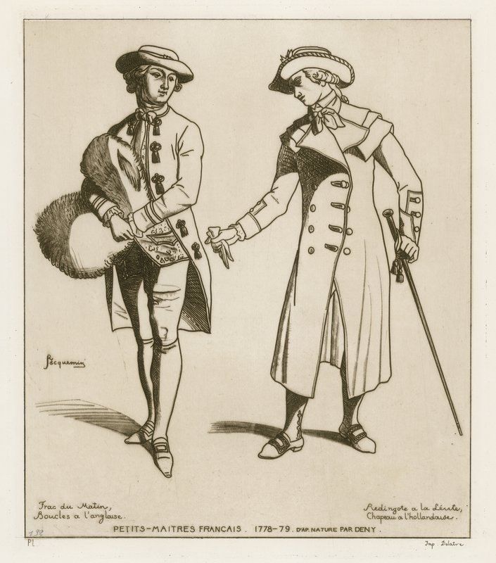 Francuscy dandysowie, 1778-79 autorstwa French School