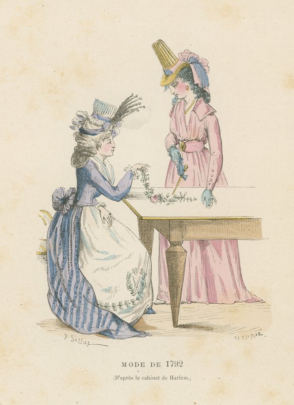 Moda francuska z 1792 r autorstwa French School