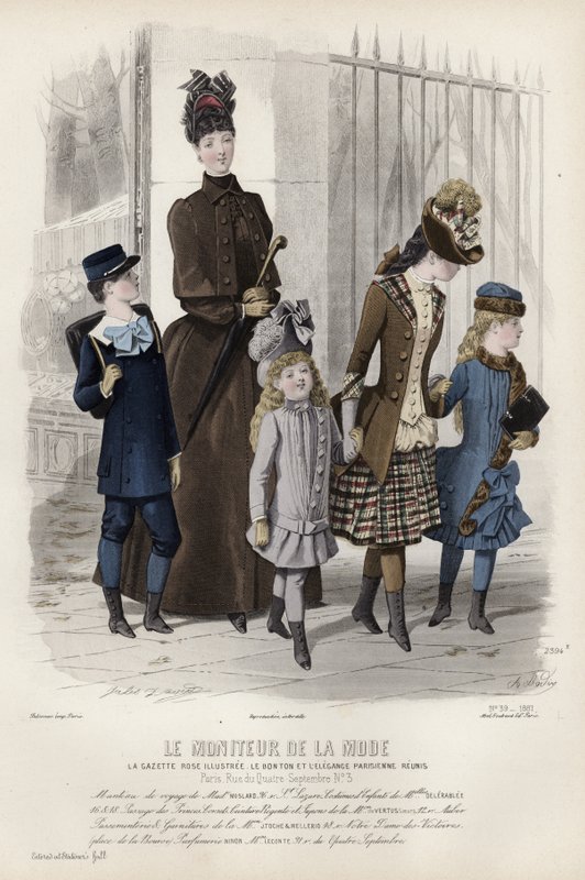 Francuski talerz modowy, koniec XIX wieku autorstwa French School