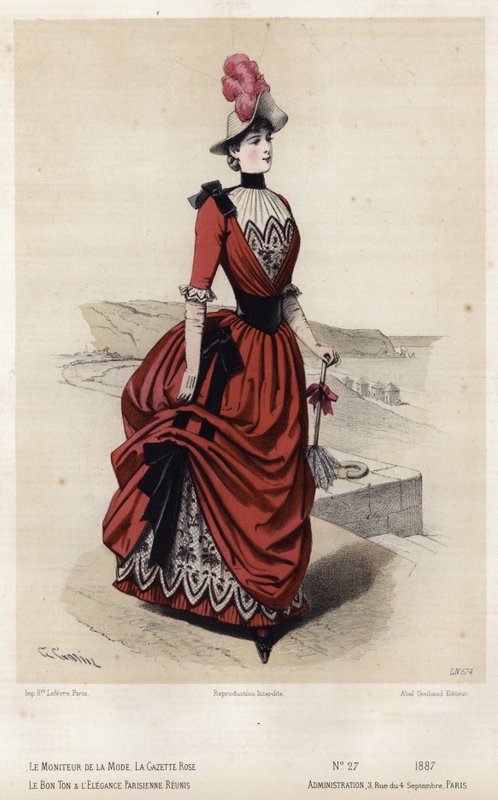 Francuski talerz modowy, koniec XIX wieku autorstwa French School