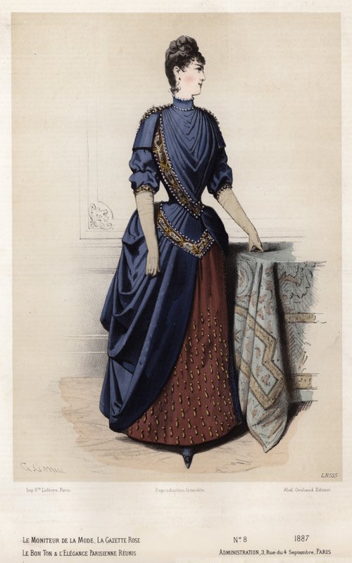 Francuski talerz modowy, koniec XIX wieku autorstwa French School
