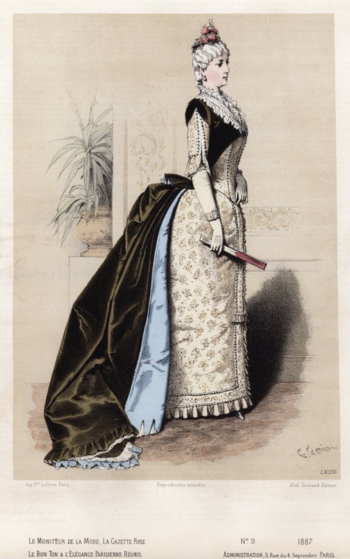 Francuski talerz modowy, koniec XIX wieku autorstwa French School