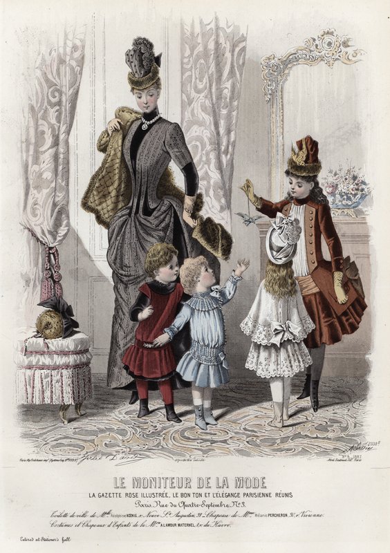 Francuski talerz modowy, koniec XIX wieku autorstwa French School