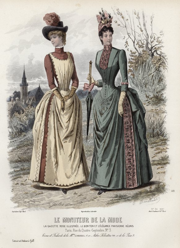 Francuski talerz modowy, koniec XIX wieku autorstwa French School