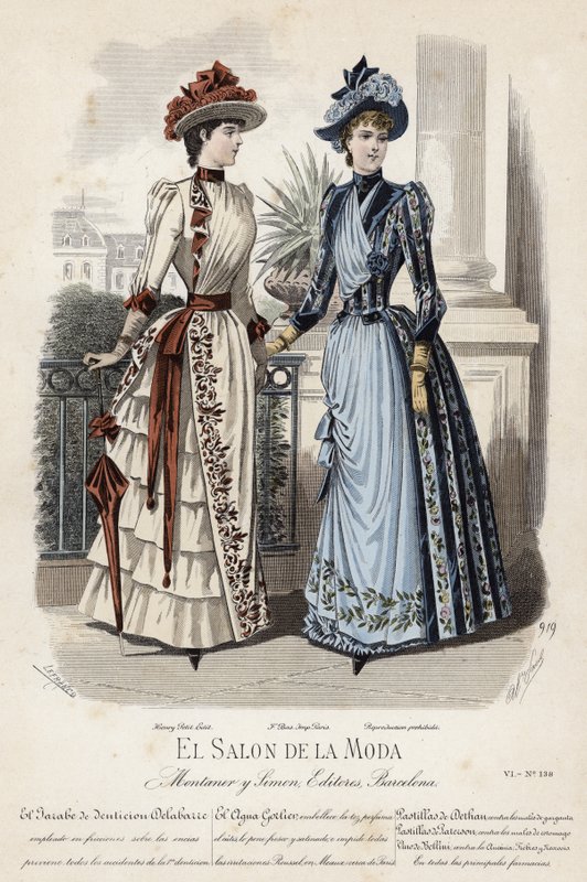 Francuski talerz modowy, koniec XIX wieku autorstwa French School