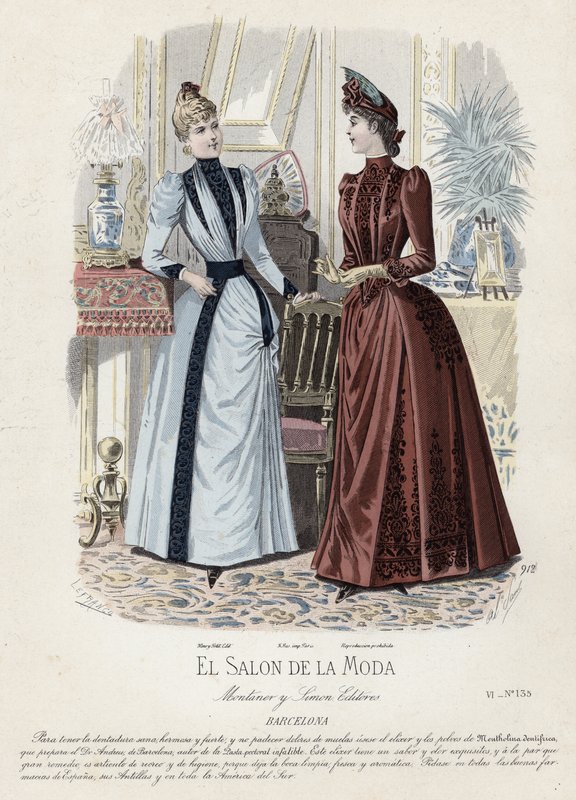 Francuski talerz modowy, koniec XIX wieku autorstwa French School