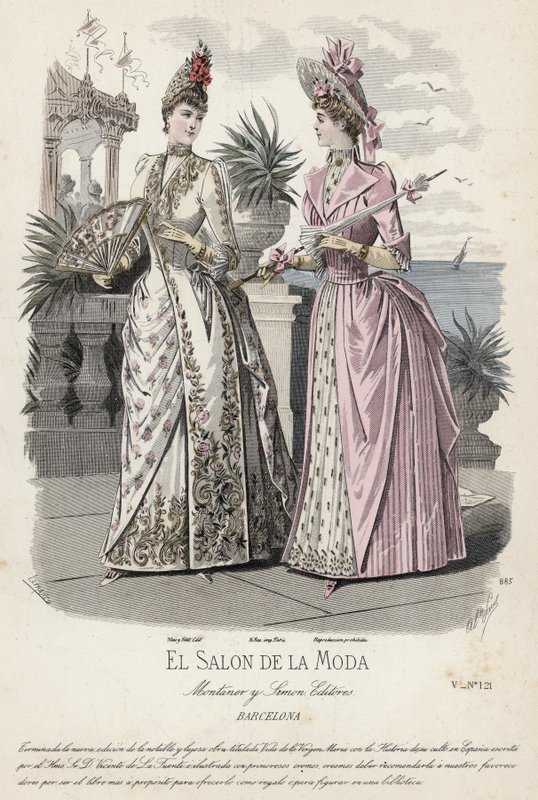 Francuski talerz modowy, koniec XIX wieku autorstwa French School