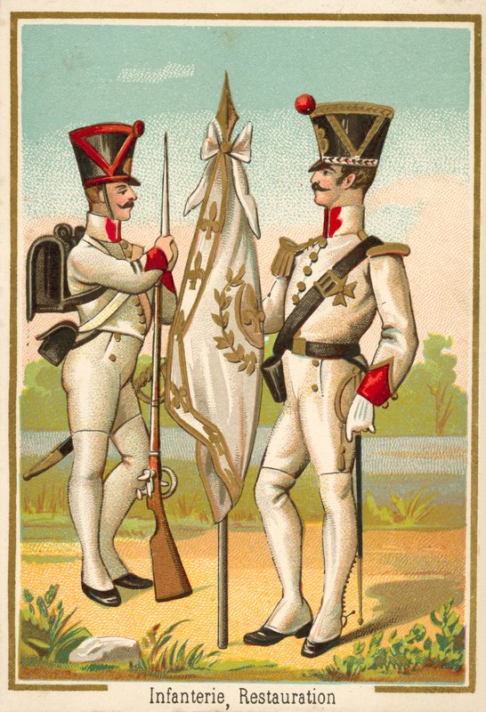 Francuska piechota Restauracji (chromolitho) autorstwa French School