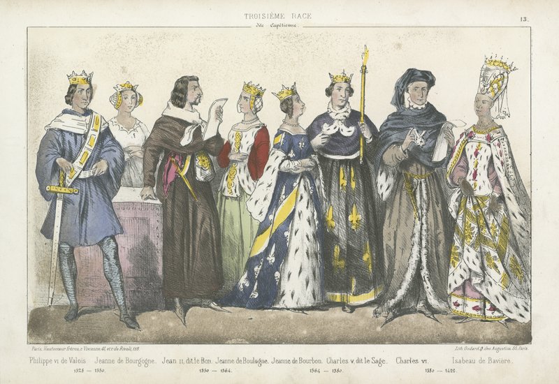Francuscy królowie i królowe XIV i XV wieku autorstwa French School