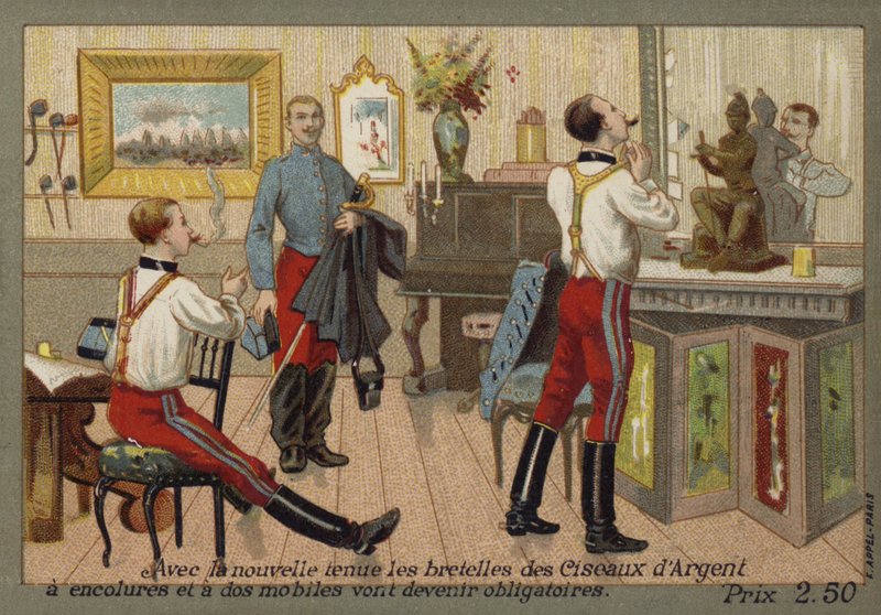 Francuscy żołnierze w szelkach autorstwa French School